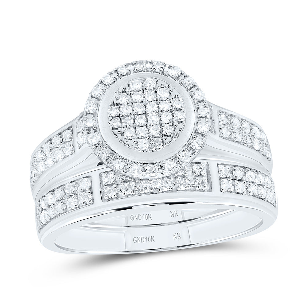 10k Gold 5/8 CTW-Natural Diamond Fashion Round Trio Set