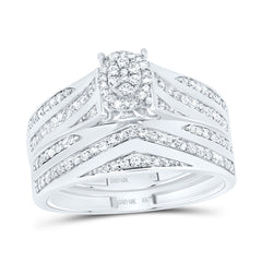 10k Gold 5/8 CTW-Natural Diamond Fashion Oval Trio Set