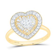 14k Gold 1/2 CTW-Natural Diamond Fashion Heart Ring