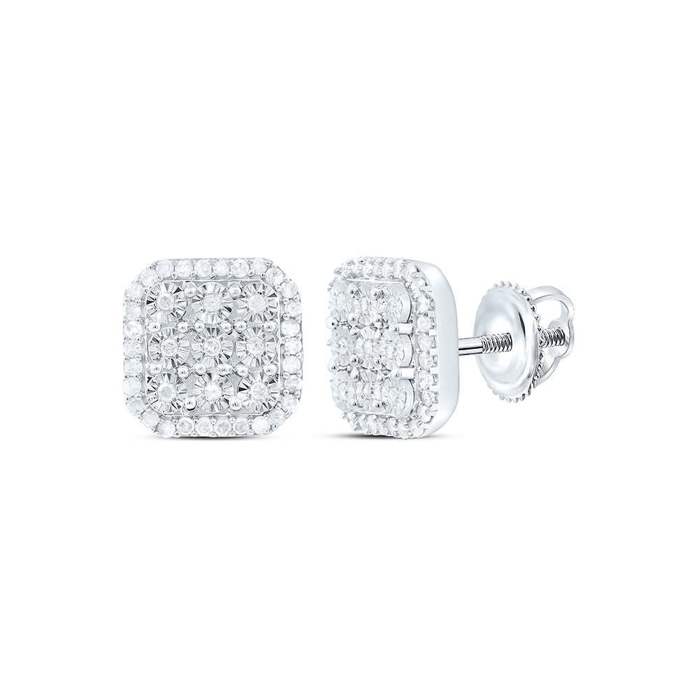 Sterling Silver 1/3 CTW-Natural Diamond Gift Ascher Fanuk Earring
