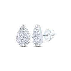 Sterling Silver 1/5 CTW-Natural Diamond Gift Fanuk Pear Earring