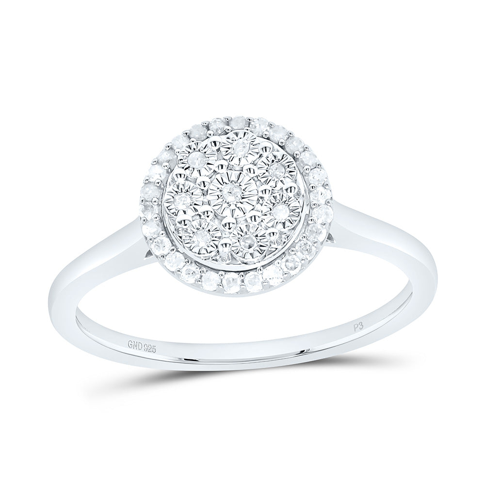Sterling Silver 1/6 CTW-Natural Diamond Gift Fanuk Round Ring