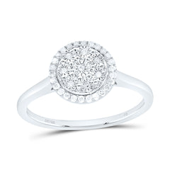 Sterling Silver 1/6 CTW-Natural Diamond Gift Fanuk Round Ring