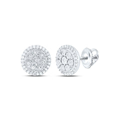 Sterling Silver 1/4 CTW-Natural Diamond Gift Fanuk Round Earring