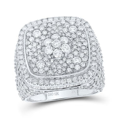 10k Gold 5 1/4 CTW-Natural Diamond Mens Ring