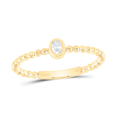 14k Gold 1/12 CTW-Natural Diamond Ov-I1 Fashion Oval Ladies Ring