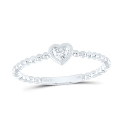 14k Gold 1/5 CTW-Natural Diamond Hs-I1 Fashion Heart Ladies Band