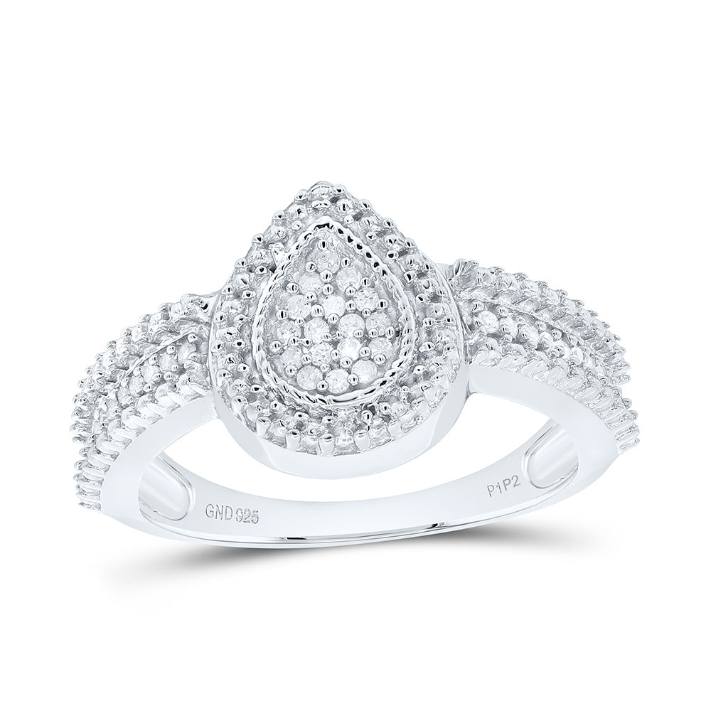 Sterling Silver 1/6 CTW-Natural Diamond Pear Gift Ring