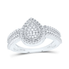 Sterling Silver 1/6 CTW-Natural Diamond Pear Gift Ring