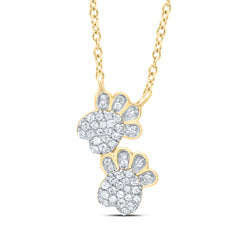 10k Gold 1/6 CTW-Natural Diamond Gift Necklace (18 Inch )