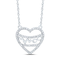 10k Gold 1/5 CTW-Natural Diamond Gift Heart Necklace (18 Inch )