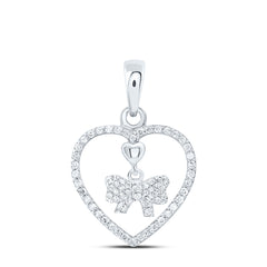 10k Gold 1/5 CTW-Natural Diamond Gift Heart Pendant
