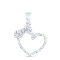 10k Gold 1/5 CTW-Natural Diamond Gift Infinity Heart Pendant