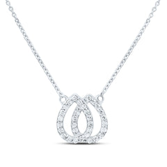 10k Gold 1/6 CTW-Natural Diamond Gift Pear Necklace (18 Inch )