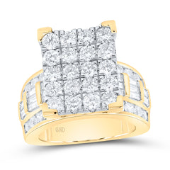 14k Gold 5 CTW-Natural Diamond Cindy Emerald Ring