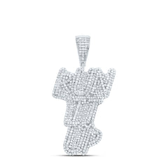 Sterling Silver 2 CTW-Natural Diamond Gift "Run It Up" Mens Charm
