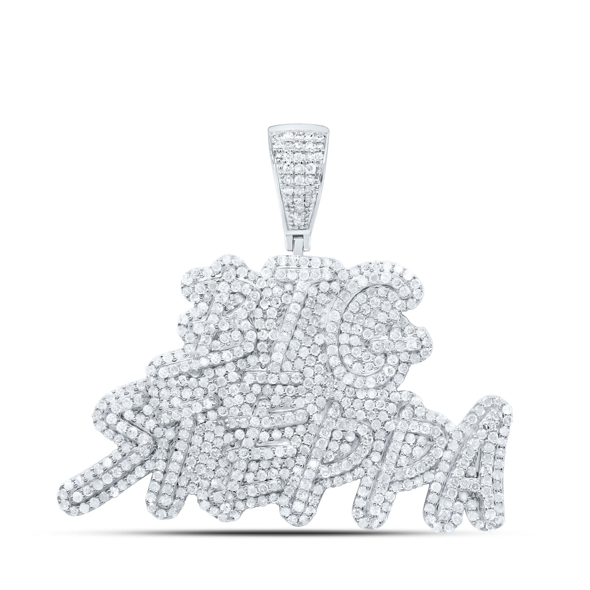 Sterling Silver 2 1/4 CTW-Natural Diamond Gift "Big Steppa" Mens Charm