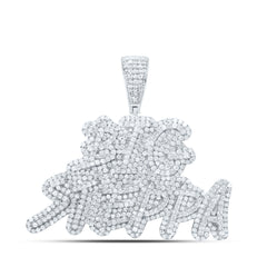 Sterling Silver 2 1/4 CTW-Natural Diamond Gift "Big Steppa" Mens Charm