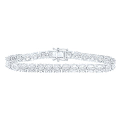 10k Gold 1 1/5 CTW-Natural Diamond Fashion 6.0MM Fanuk Tennis Bracelet (7 Inch )