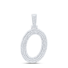 Sterling Silver 3/4 CTW-Natural Diamond Gift Initial "O" Pendant