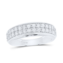 Sterling Silver 1/8 CTW-Natural Diamond Gift Fanuk Mens Ring
