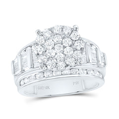 10k Gold 2 CTW-Natural Diamond Round Head Ring