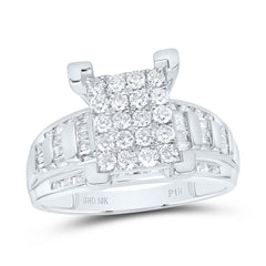 10k Gold 7/8 CTW-Natural Diamond Gift Emerald Head Ring