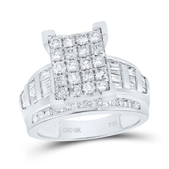 10k Gold 1 1/2 CTW-Natural Diamond Gift Emerald Head Ring