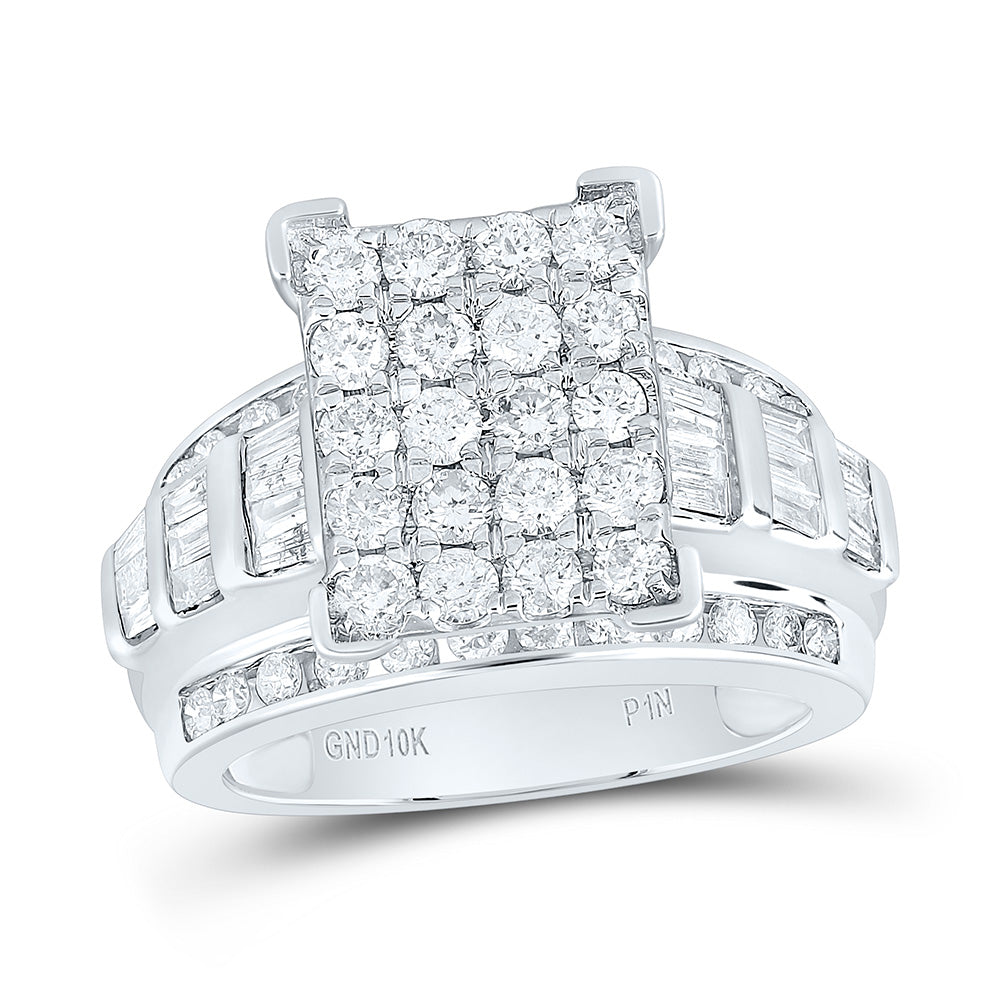 10k Gold 2 CTW-Natural Diamond Gift Emerald Head Ring