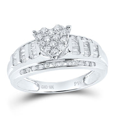 10k Gold 1/2 CTW-Natural Diamond Gift Heart Head Ring
