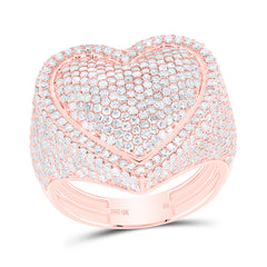 10k Gold 2 1/4 CTW-Natural Diamond Fashion Heart Ring