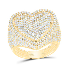 14k Gold 2 1/4 CTW-Natural Diamond Fashion Heart Ring
