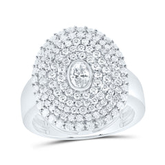 14k Gold 1 3/8 CTW-Natural Diamond 1/4 CTW-Cov Fashion Ring