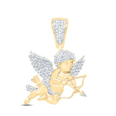10k Gold 1/2 CTW-Natural Diamond Angel Mens Charm