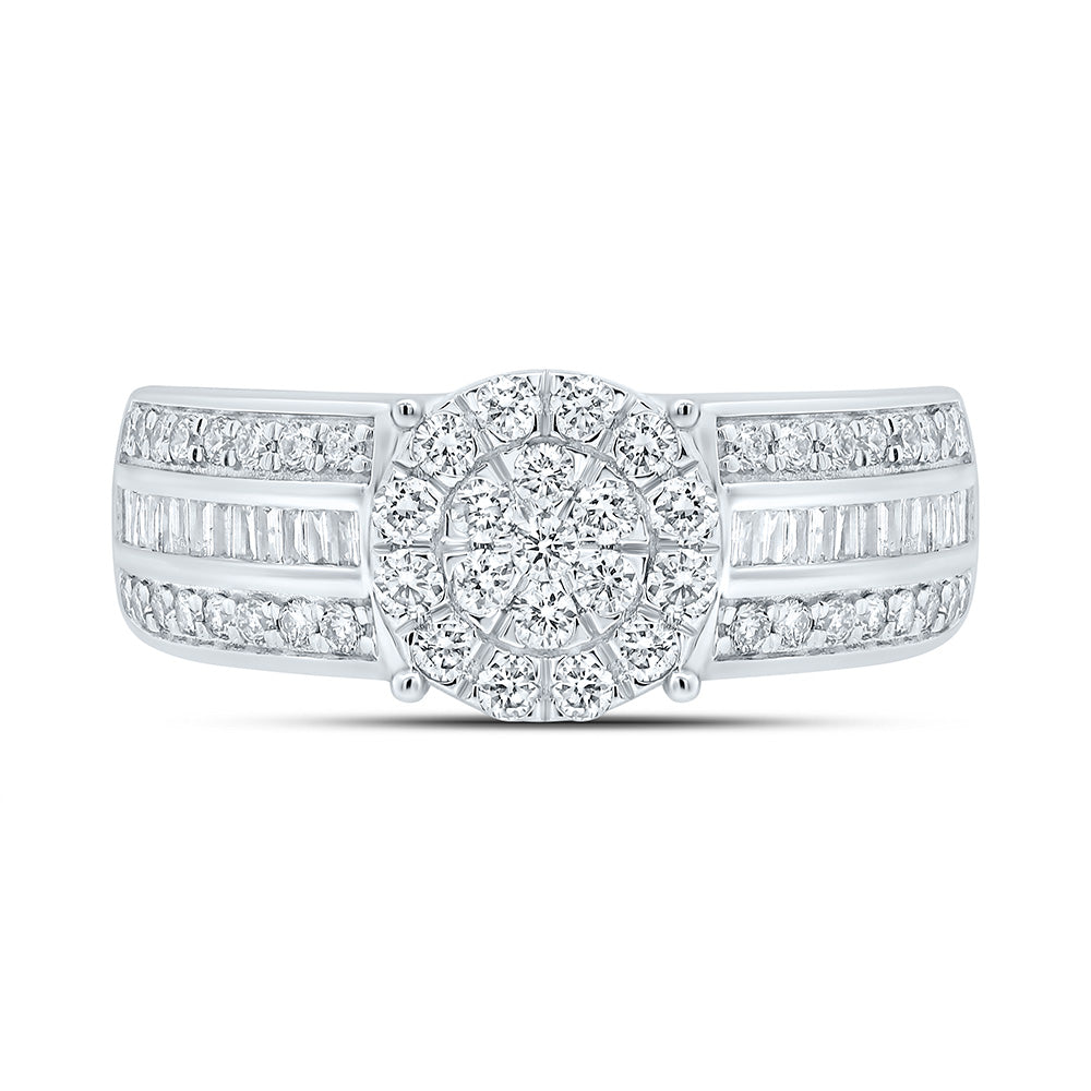 10k Gold 1 CTW-Natural Diamond Fashion Round Shape Ring