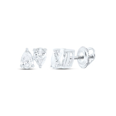 14k Gold 3/8 CTW-Natural Diamond I1-Ij 2 Stone Earring