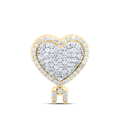 10k Gold 1/4 CTW-Natural Diamond Heart Bail