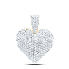 10k Gold 5/8 CTW-Natural Diamond Gift Heart Pendant