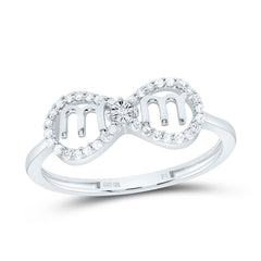 10k Gold 1/8 CTW-Natural Diamond Gift "Mom"Inifinity Ring