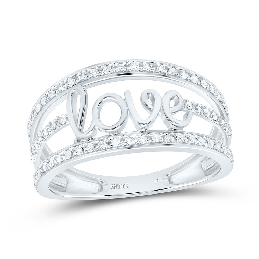 10k Gold 1/5 CTW-Natural Diamond Gift Love Ring