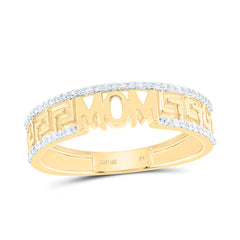 10k Gold 1/6 CTW-Natural Diamond Gift "Mom" Ring