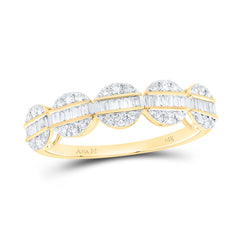 14k Gold 3/8 CTW-Natural Diamond Fashion Round Band
