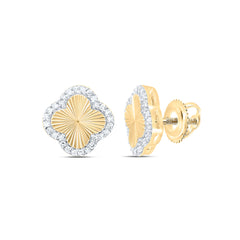 14k Gold 1/5 CTW-Natural Diamond Gift Clover Earring
