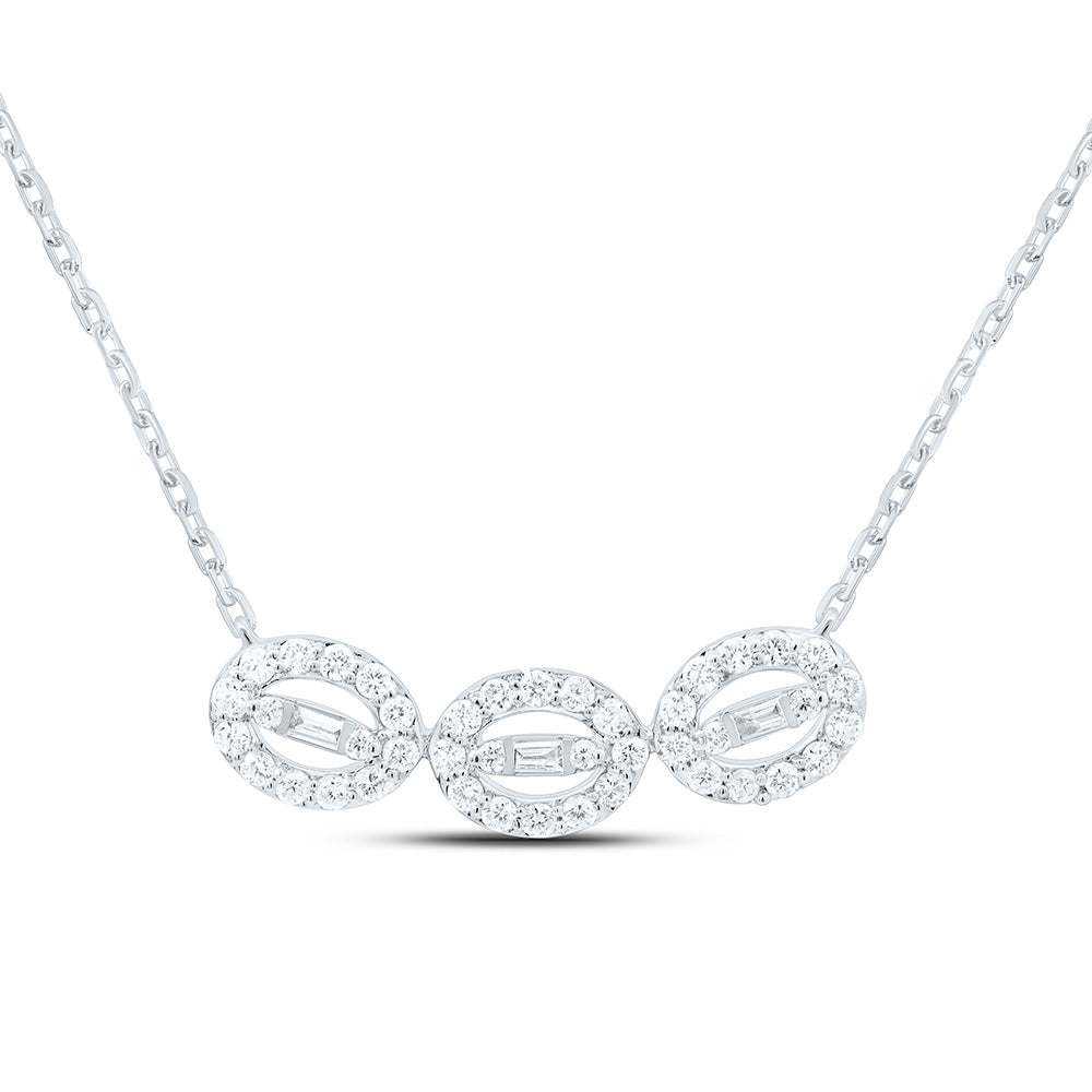 14k Gold 1/4 CTW-Natural Diamond Fashion Necklace (18 Inch )