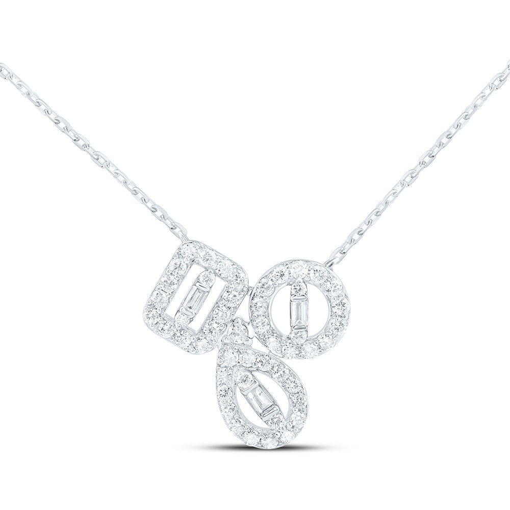 14k Gold 1/3 CTW-Natural Diamond Fashion Necklace (18 Inch )