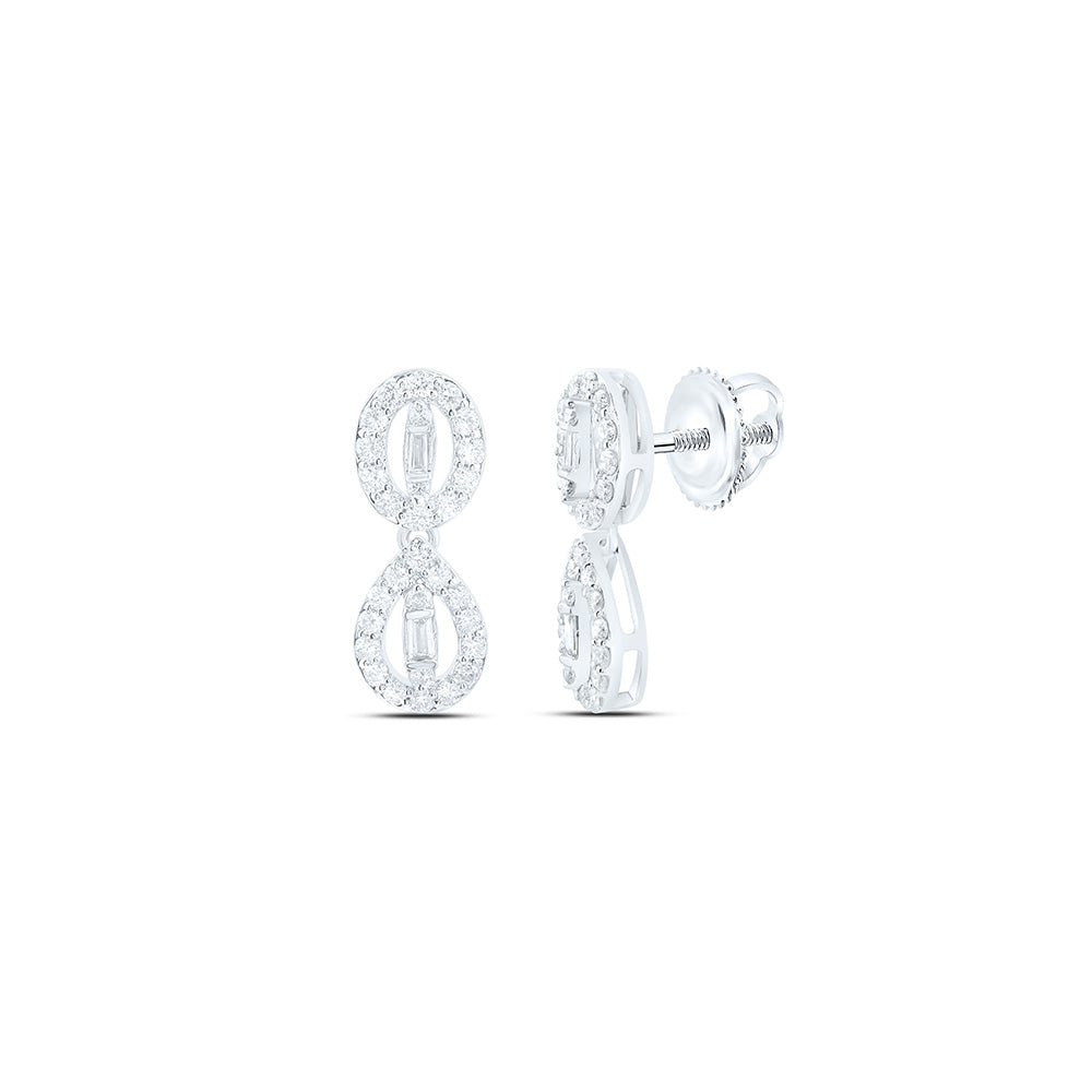 14k Gold 1/3 CTW-Natural Diamond Fashion Dangling Earring