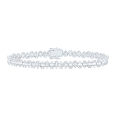 14k Gold 4 3/4 CTW-Natural Diamond Fashion Pear Bracelet (7 Inch )