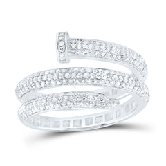 10k Gold 5/8 CTW-Natural Diamond Fashion Nail Ring