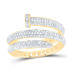 14k Gold 5/8 CTW-Natural Diamond Fashion Nail Ring