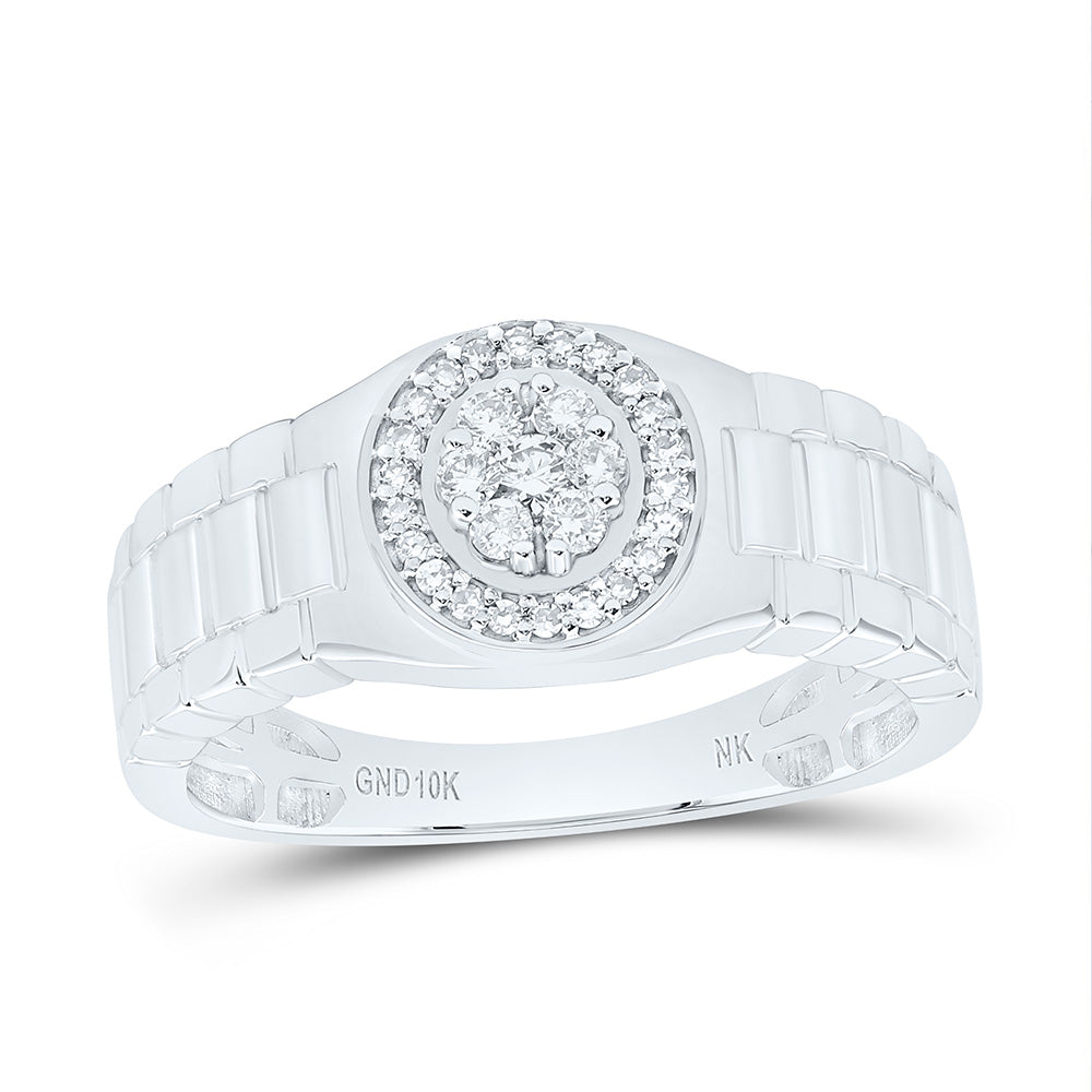 10k Gold 1/4 CTW-Natural Diamond Mens Ring